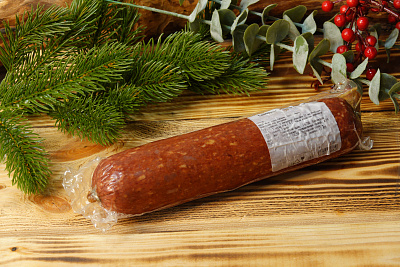 Превью Сервелат из лося с кабаном