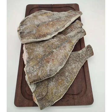 Фото Камбала белобрюхая желтоперая потрошеная без головы 200-(штучной заморозки)